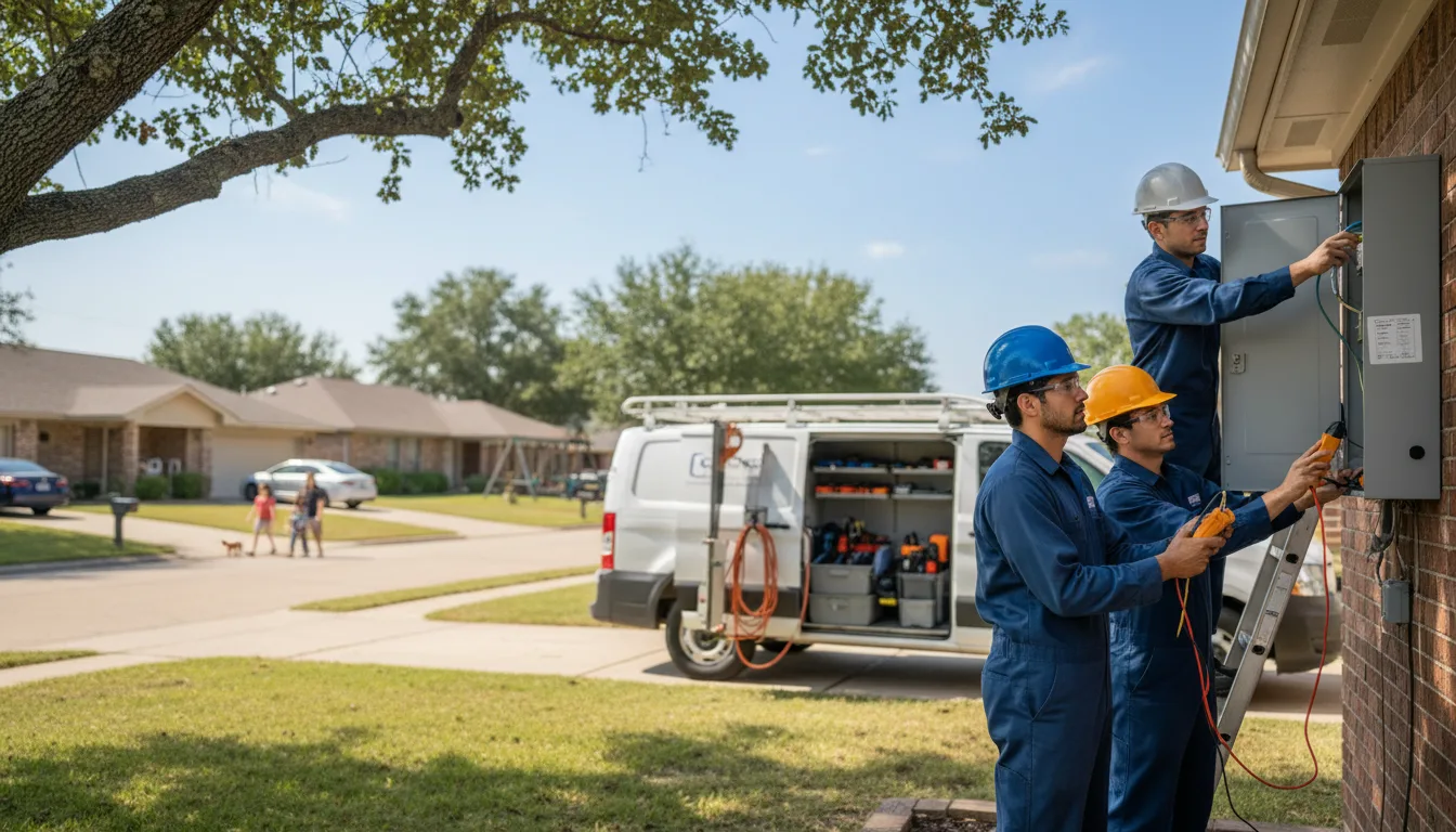 Certified electrician providing emergency electrical services in Bushland, TX